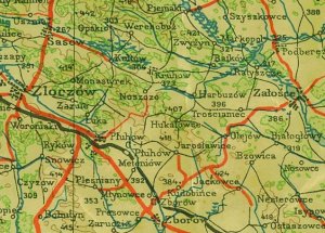 mapa z 1940 lub 1941 roku