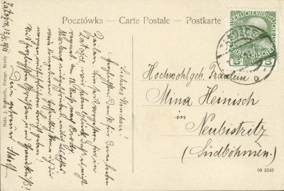 Załoźce pocztówka 1911 rewers